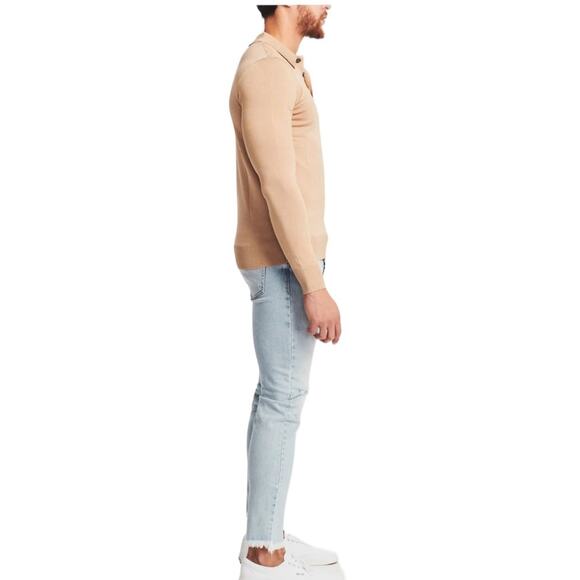 Ser.O.Ya Men's NEW Size XL Beige Long Sleeve Collared Tico Polo Shirt NWT - Picture 4 of 7